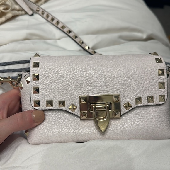 Valentino Garavani white bag with yellow studs in great condition - Picture 1 of 13